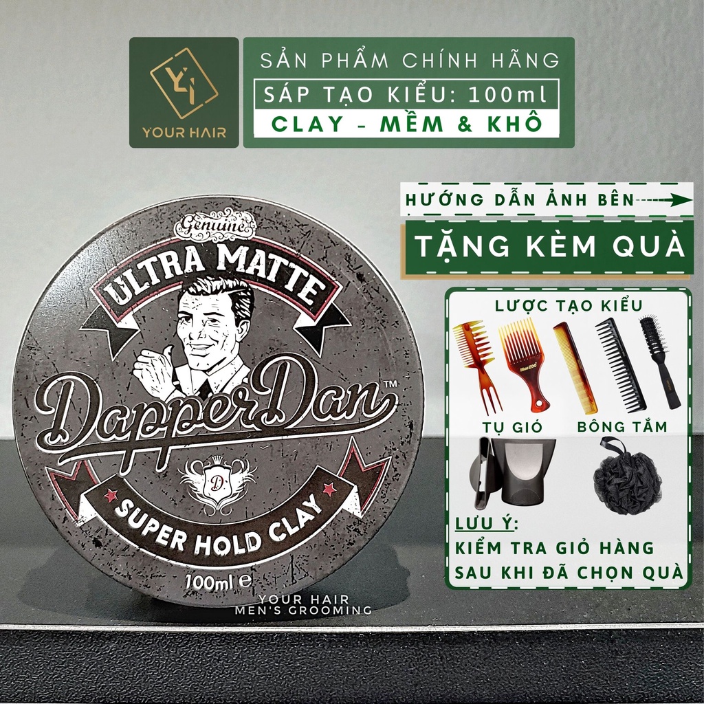 Sáp vuốt tóc Dapper Dan Ultra Matte - 100ml