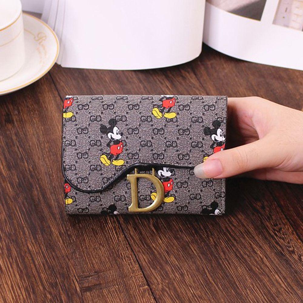 Ví Da PU Nhỏ Hình Chuột Mickey Phong Cách Retro Cho Nữ
