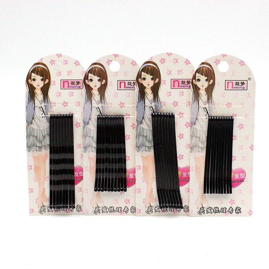 Kẹp tăm đen sơn tĩnh điện cao cấp kẹp tóc mái kẹp tóc cô dâu kích thước 4.7cm và 5.7cm phong cách Hàn Quốc