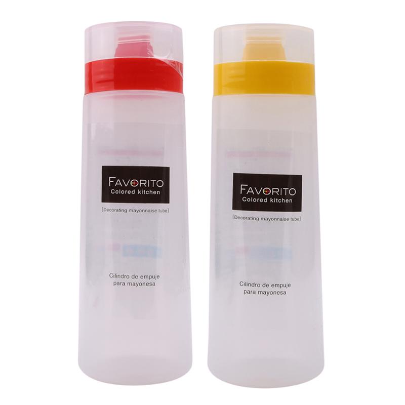 Bình Đựng Nước Sốt Salad 4 Lỗ Bằng Nhựa Tiện Dụng Cho Ketchup Mayo