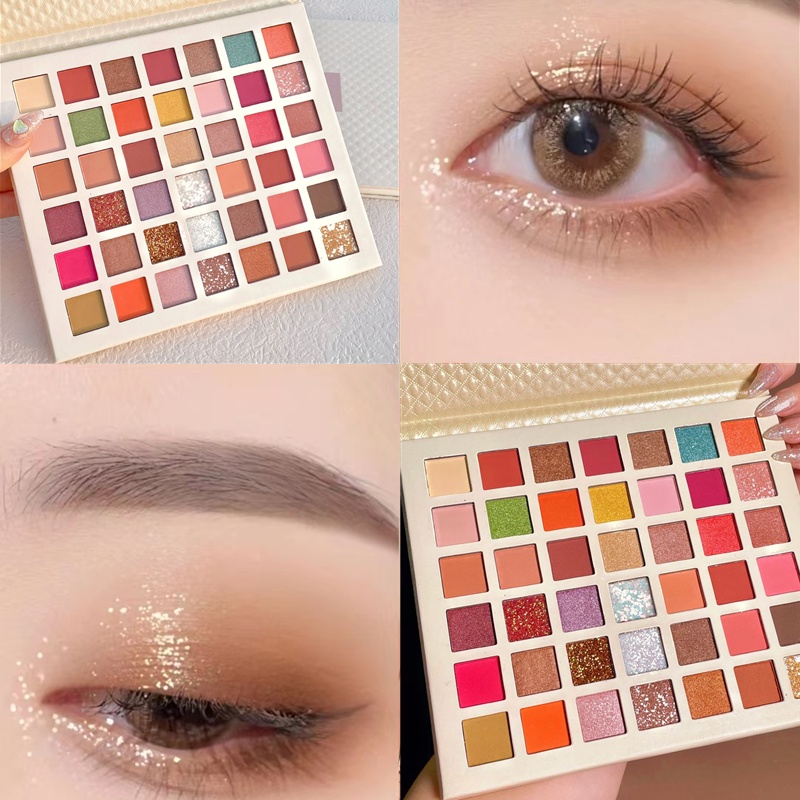 Bảng Phấn Mắt ERSHIQI 42 Màu Sắc Ánh Ngọc Trai Dùng Trang Điểm Sân Khấu