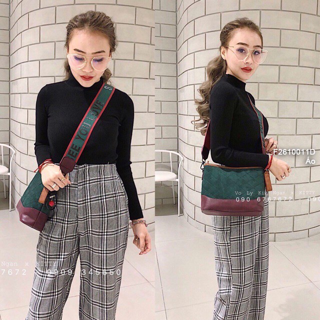 Áo len cổ 3 phân cho nữ chất len lông cừu | BigBuy360 - bigbuy360.vn