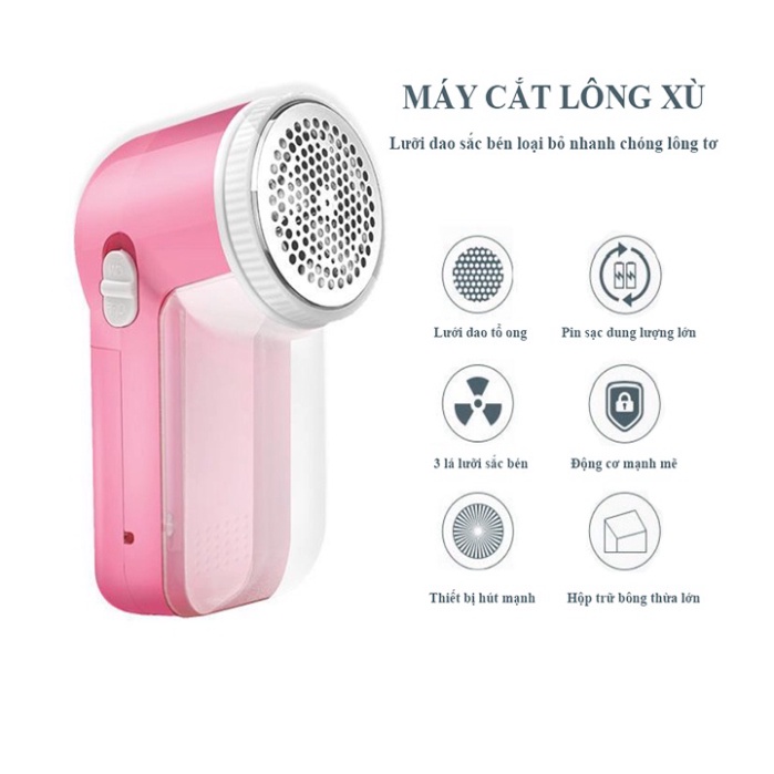 Máy Cắt Lông Xù Quần Áo Sạc Điện Đa Năng Siêu Rẻ