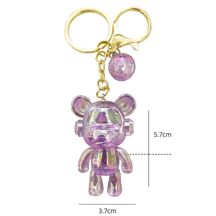 Móc khóa gấu BearBrick hot trend đẹp lỗng lẫy gây nghiện phụ kiện dây đeo móc xe túi ví balo Lalunavn A88