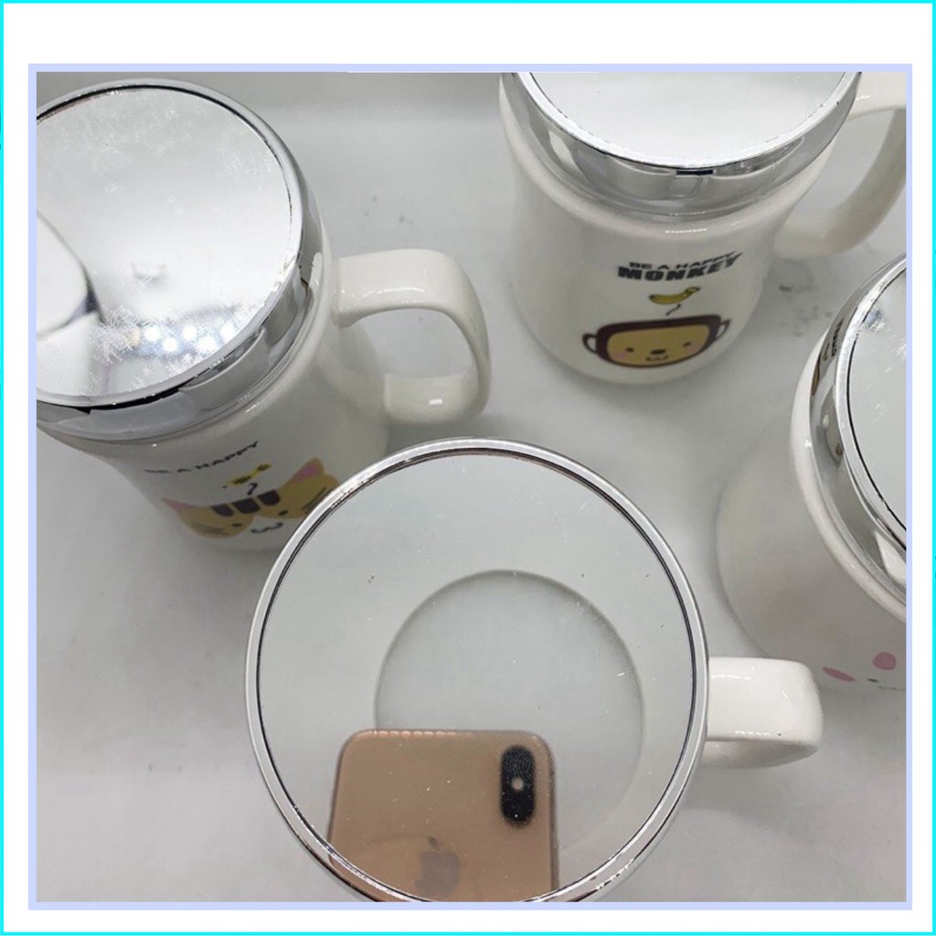 Cốc giữ nhiệt bằng sứ cao cấp kèm gương soi