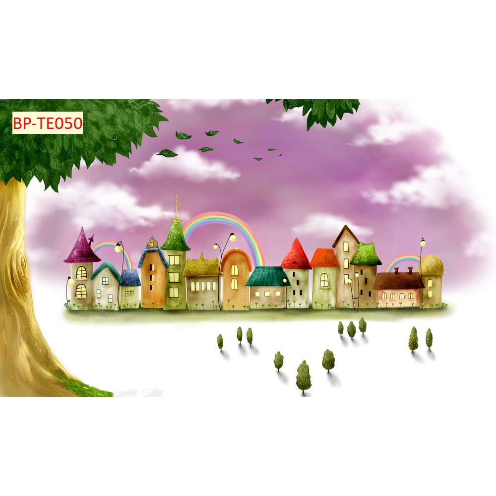 Tranh Dán Tường 3D HOẠT HÌNH Khổ Lớn