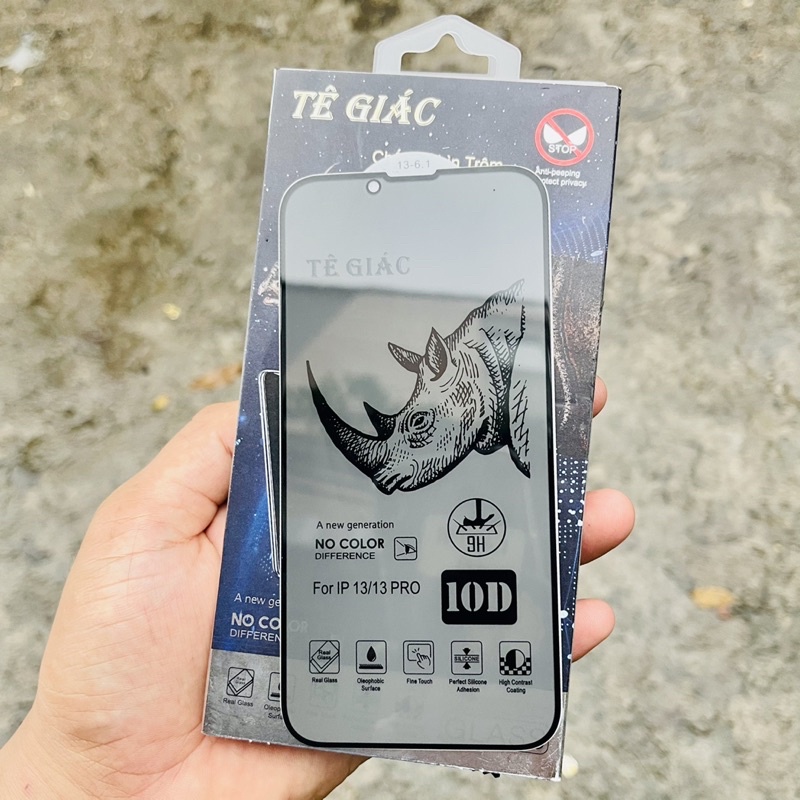 Kính cường lực chống nhìn trộm Tê Giác iphone 6/6s/plus/7/8/plus/X/Xs/Xr/Xsmax/11/12/13/14/15/Pro/Max/Promax