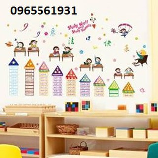 Decal dán tường bảng tính cho bé XL7055B