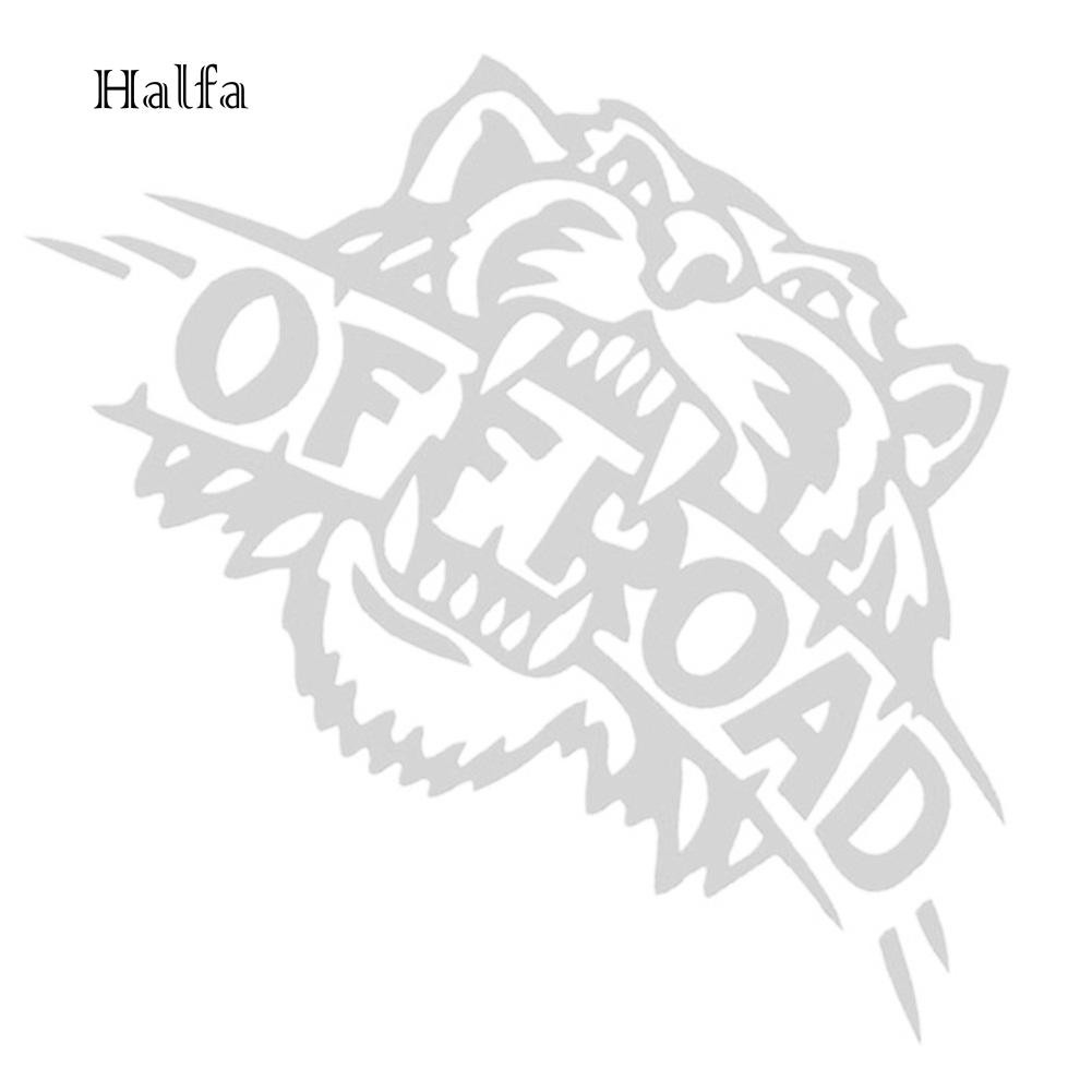 Hl Bộ Dụng Cụ Vẽ Tranh Nghệ Thuật☆Miếng Dán Trang Trí Xe Hơi Tự Dính Phản Quang In Chữ Tiger OFF ROAD Cá Tính