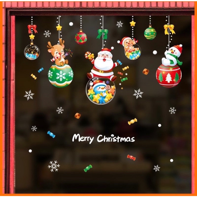 Decal Tết 2022, Noel, tranh dán tường nhiều mẫu tổng hợp, trang trí | BigBuy360 - bigbuy360.vn