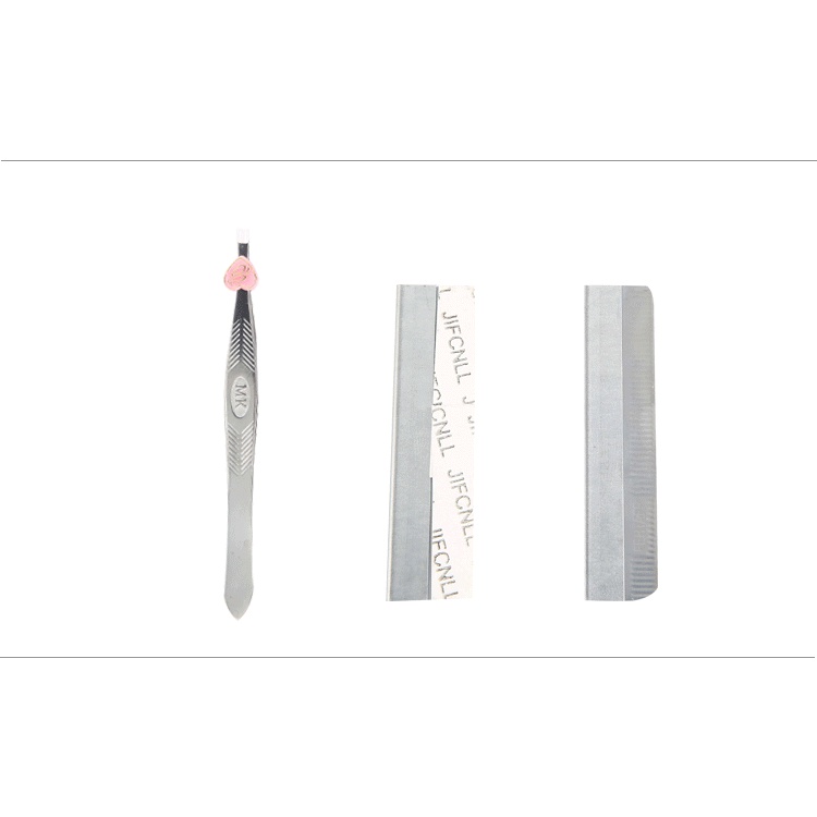 Combo Nhíp Nhổ Lông Mày Nách, Râu, Tóc Bạc và Lưỡi Dao cạo lông mày, râu
