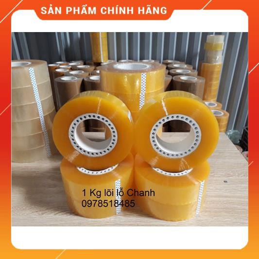 Sỉ Băng dính OPP lõi nhựa 1kg/cuộn lõi nhựa đục lỗ