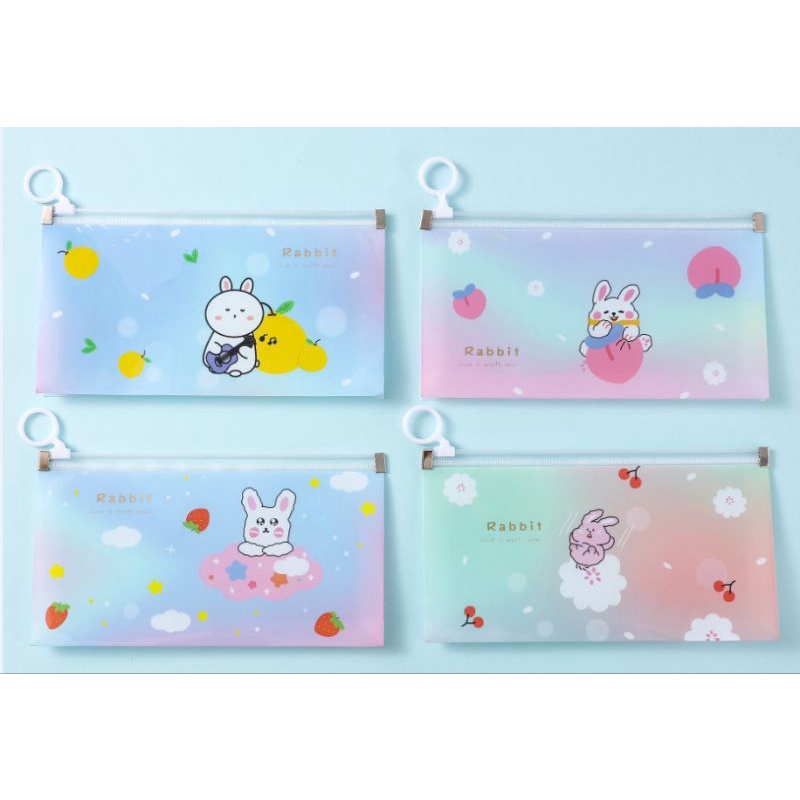 Túi đựng bút đáy tam giác chữ mạ vàng dễ thương