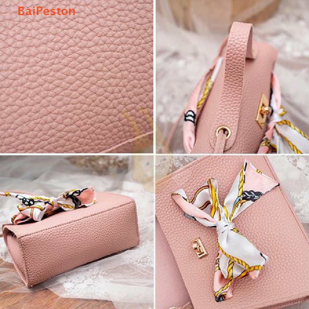 Túi Xách Đeo Chéo Hình Vuông Kèm Khăn Choàng Cổ Thời Trang Du Lịch Cho Nữ