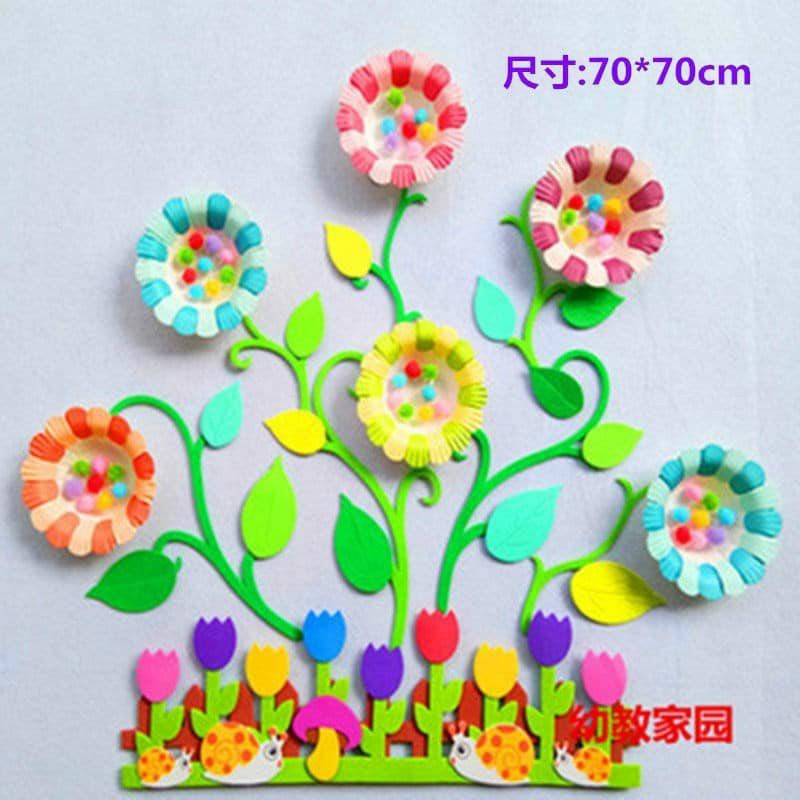 Set 10 đĩa giấy hoa làm đồ thủ công