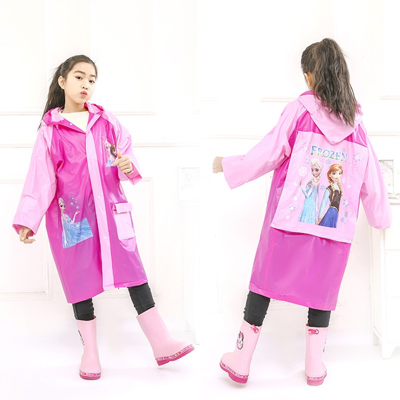 Áo mưa cho bé, Áo mưa trẻ em hoạt hình Elsa & Peppa đáng yêu cho bé 4-10 tuổi BBShine – AM004