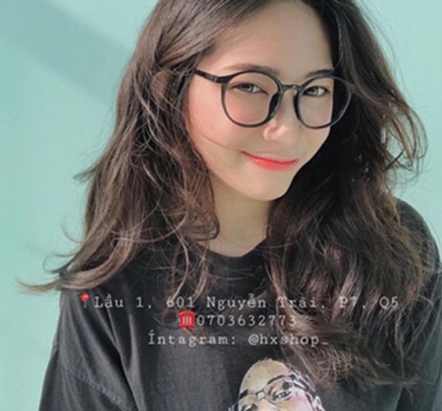 Gọng kính nhựa tròn trơn basic siêu hot 2020