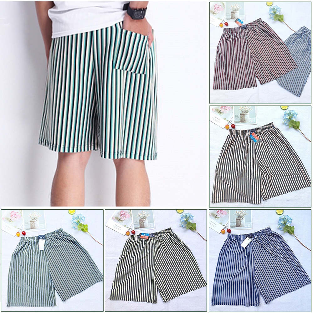 [COMBO 4] Quần ngủ nam phối sọc, quần đùi nam mặc nhà chất thun lạnh mềm mại, mặc ngủ rất dễ chịu