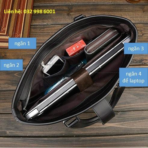 Túi xách cặp da đựng laptop công sở sang trọng 38x28x6cm | BigBuy360 - bigbuy360.vn