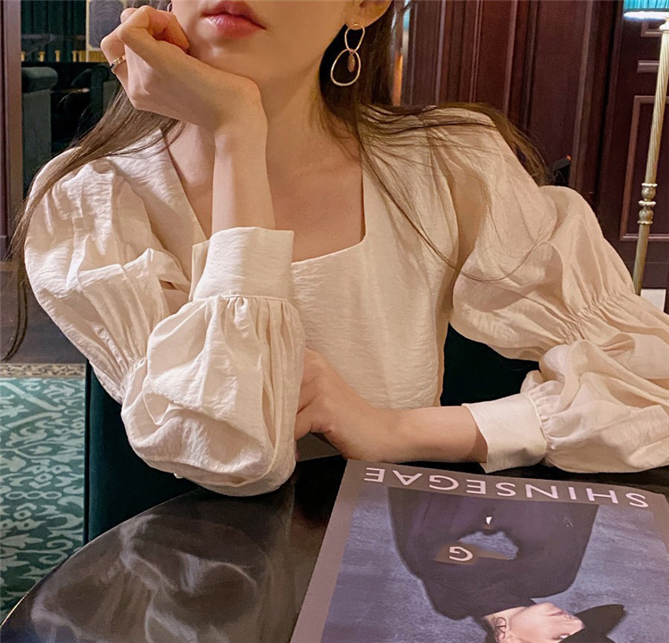 Áo Sweater Cổ Vuông Phong Cách Retro Hàn Quốc | BigBuy360 - bigbuy360.vn
