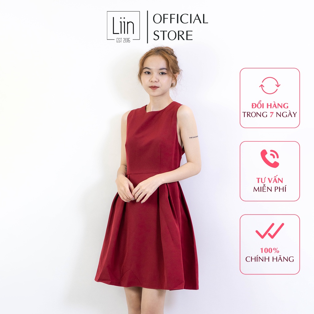 LIIN - Đầm midi chữ A basic, tôn dáng, trẻ trung