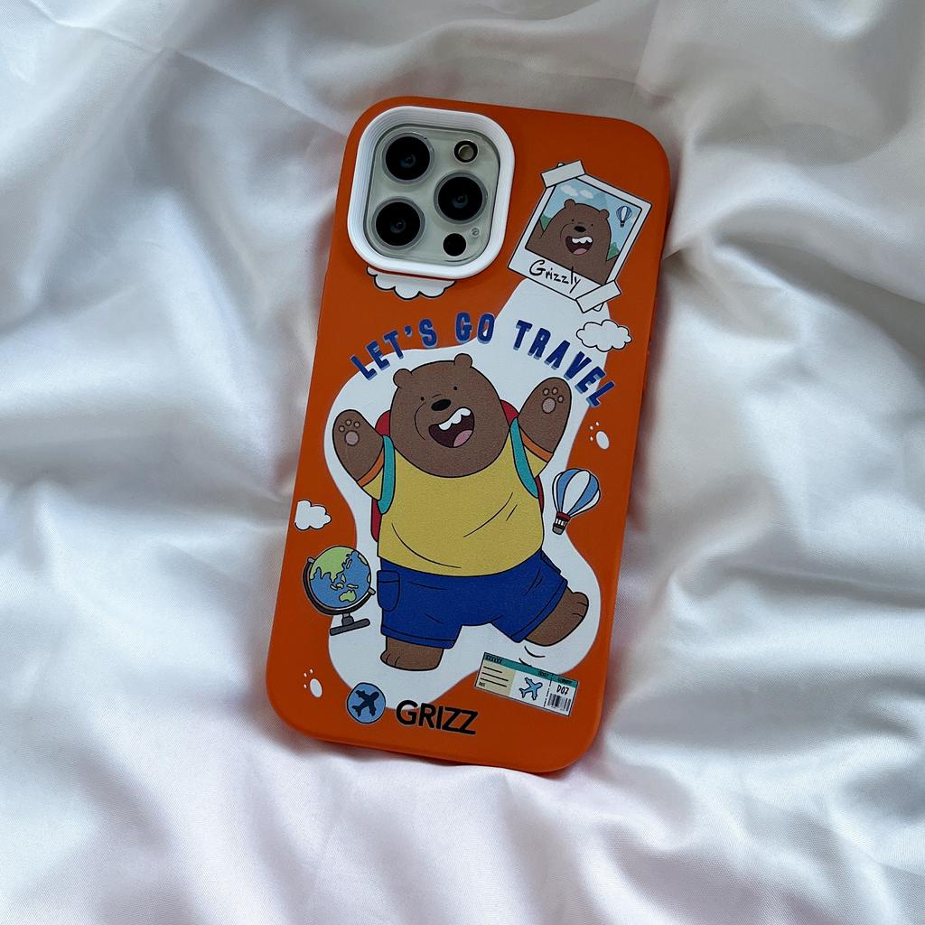 Ốp Điện Thoại Hình Gấu 3 Trong 1 Cho For IPhone 13 12 11 7Plus X Xs Max XR