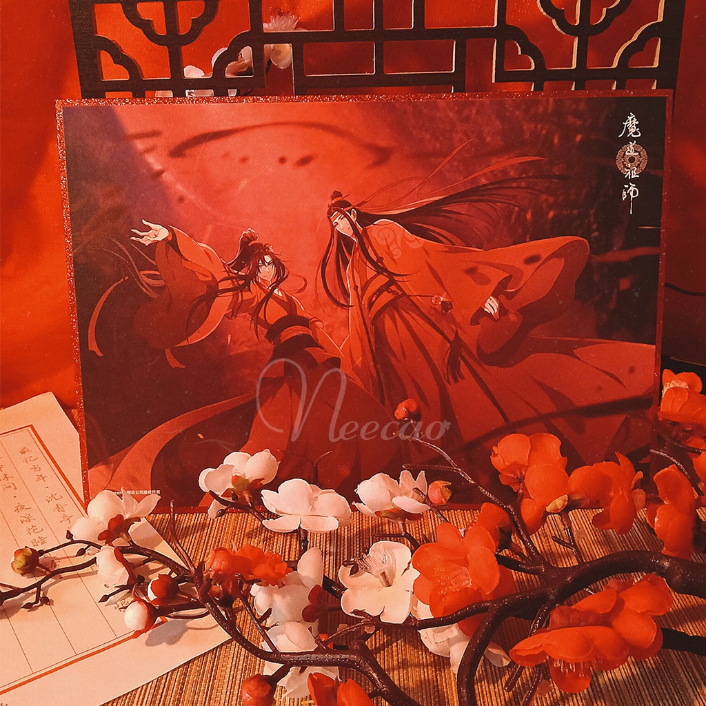 Shikishi MA ĐẠO TỔ SƯ Hồng Diệp Chi Minh Lam Vong Cơ Ngụy Vô Tiện Bảng Vẽ Viền Đỏ Hỉ Phục Hoạt Hình Chính Hãng Neecao