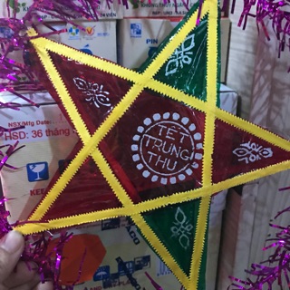 10 lồng đèn ngôi sao kiếng đốt nến size 45cm
