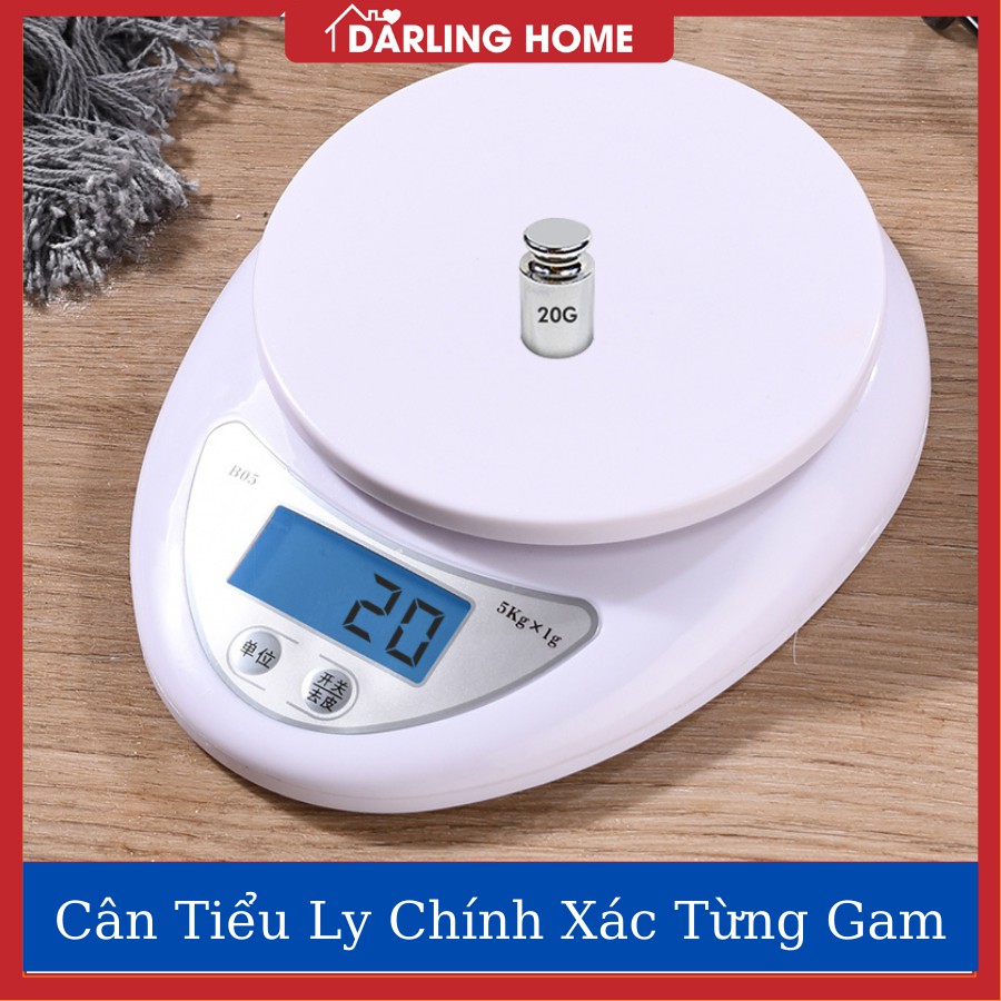 Cân Tiểu Ly Mini Điện Tử Nhà Bếp Chính Xác 1g-5kg