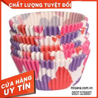 Bộ 1000 lót giấy cupcake chống dính hoa văn 9.5cm