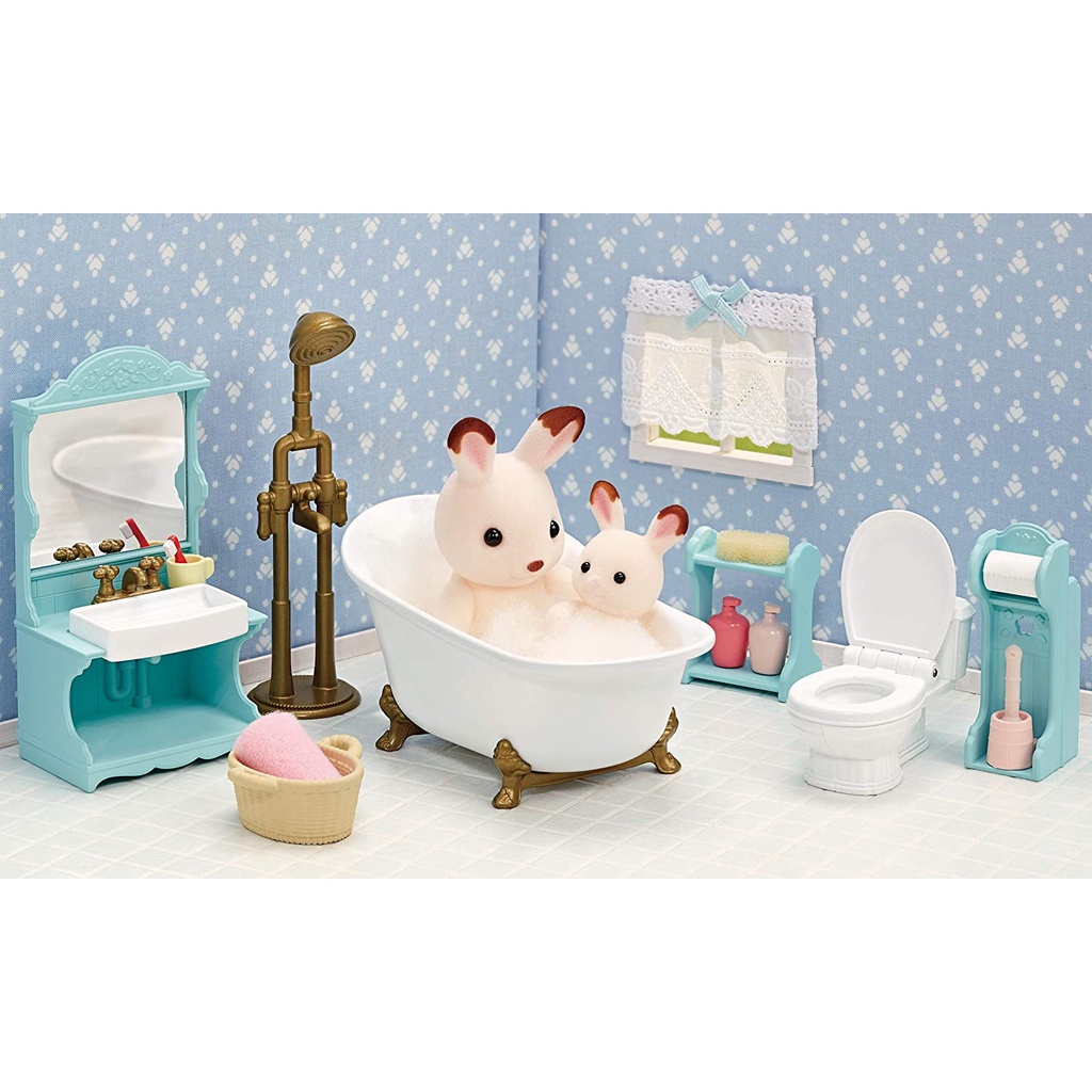 Đồ Chơi Sylvanian Families Bộ Nội Thất Nhà Tắm Bathroom Set