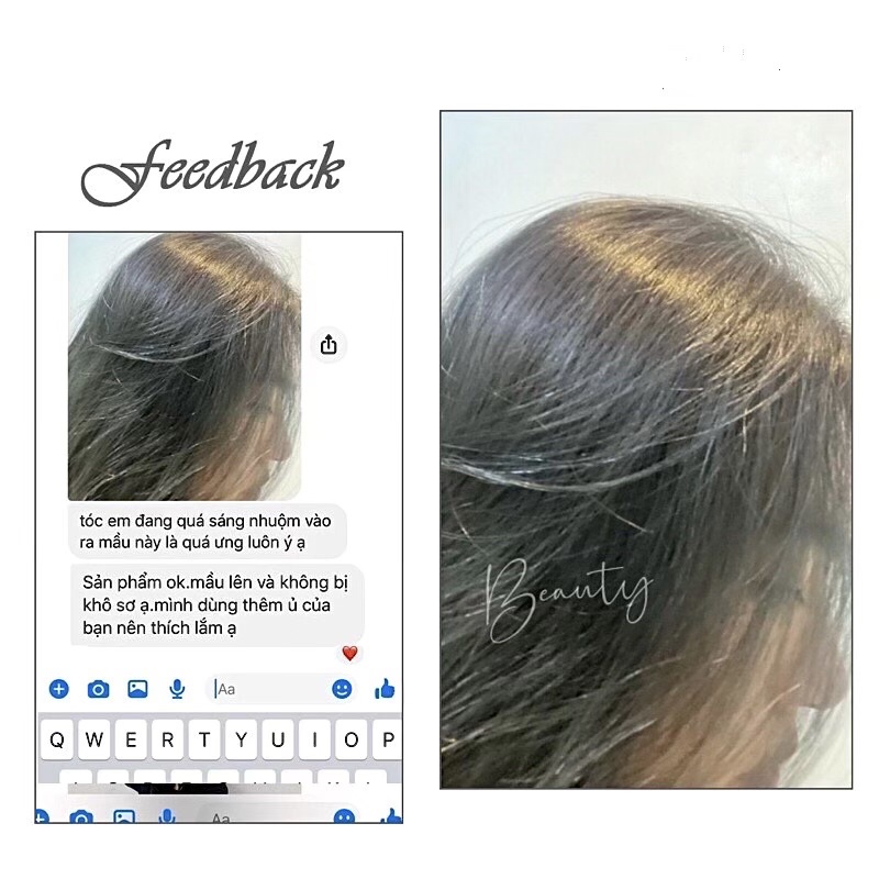 Thuốc nhuộm tóc Nâu Khói Trầm/ Nâu Trà Sữa Trầm Tại Nhà + Tặng Kèm Oxy Trợ Dưỡng