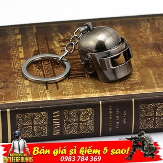 Móc Khoá Mũ 3 PUBG - Kim Loại Cao Cấp(Game Pubg)