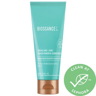 Kem chống nắng Biossance Squalane + Zinc Sheer Mineral Sunscreen SPF 30 PA +++