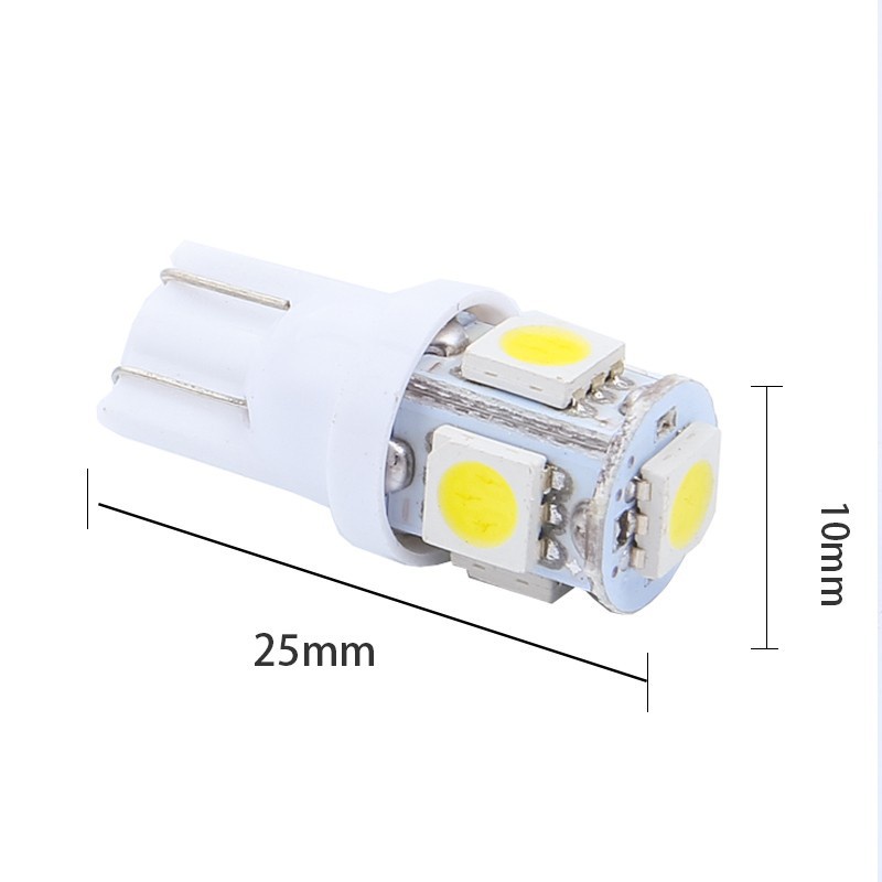 Bóng Led T10 Siêu Sáng, Đèn Led T10 5SMD Lắp Mặt Đồng Hồ, Demi, Xi Nhan Xe Máy, Ô Tô