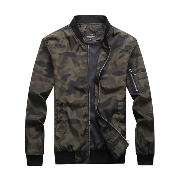Áo Khoác Bomber Họa Tiết Rằn Ri Phong Cách Quân Đội Cho Nam - Áo Khoác Nam Quân Đội Thời Trang Cho Nam