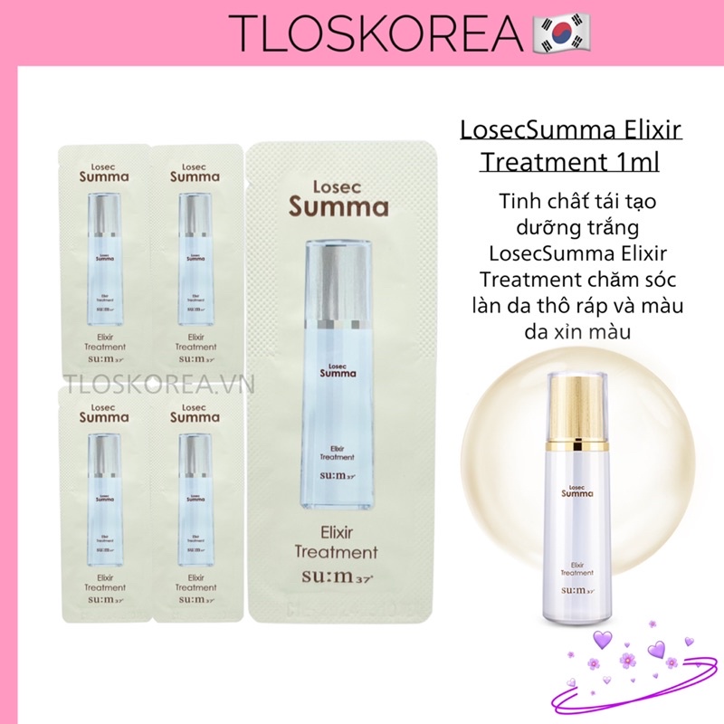10 Gói Tinh ChấT Tái TạO DưỡNg TrắNg Losecsumma Elixir Treatment Sum 37