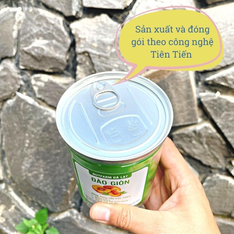 Mứt đào giòn 400gr ngon ngọt tự nhiên không đường NutiFarm trái cây sấy đặc sản đà lạt