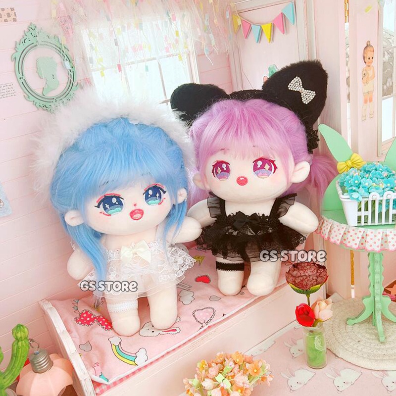 Đầm Công Chúa Phối Ren Cho Búp Bê 20cm