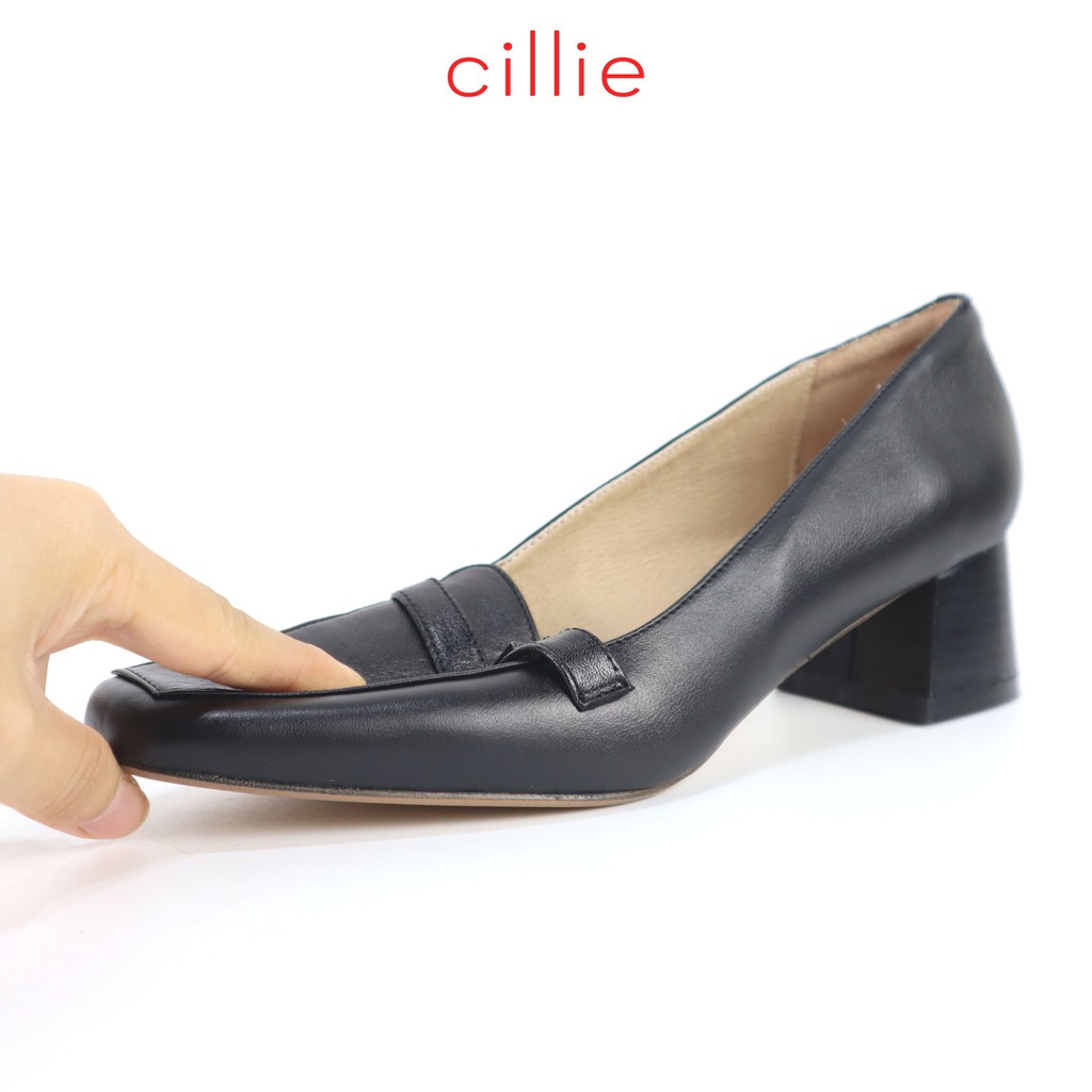 Giày cao gót nữ thời trang cao cấp mũi vuông da thật êm mềm thanh lịch sang trọng cao 5cm Misho 1025