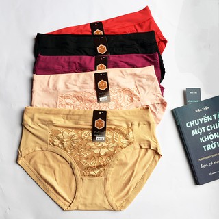 Quần lót cotton big size ren gấm combo 10 cái đủ màu 321910