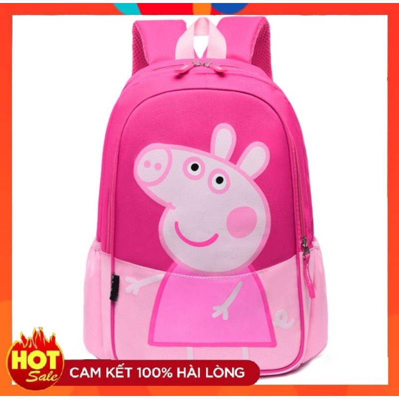 Balo học sinh tiểu học , cặp xách trẻ em cấp 1 cho bé trai bé gái Siêu Nhẹ Hình Heo Peppa - MHS9506
