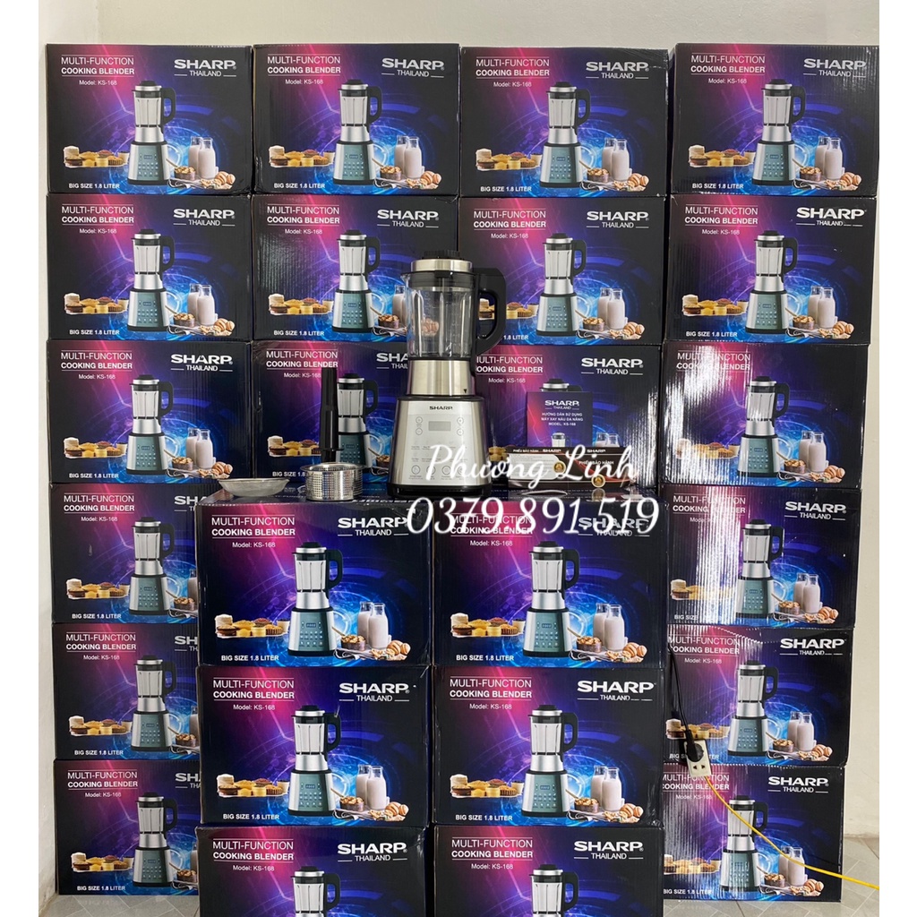 Máy Làm Sữa Hạt SHARP KS168 -  Bảo hành 12 tháng - Đổi mới trong vòng 7 ngày đầu