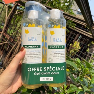 Sữa tắm gội 2-1 Klorane set đôi- mỗi chai 500ml