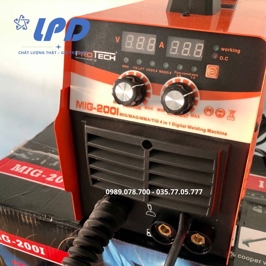 SIÊU PHẨM MÁY HÀN MIG mini PROTECH 200I - 4 chức năng MIG/MAG/Lift TIG/MMA