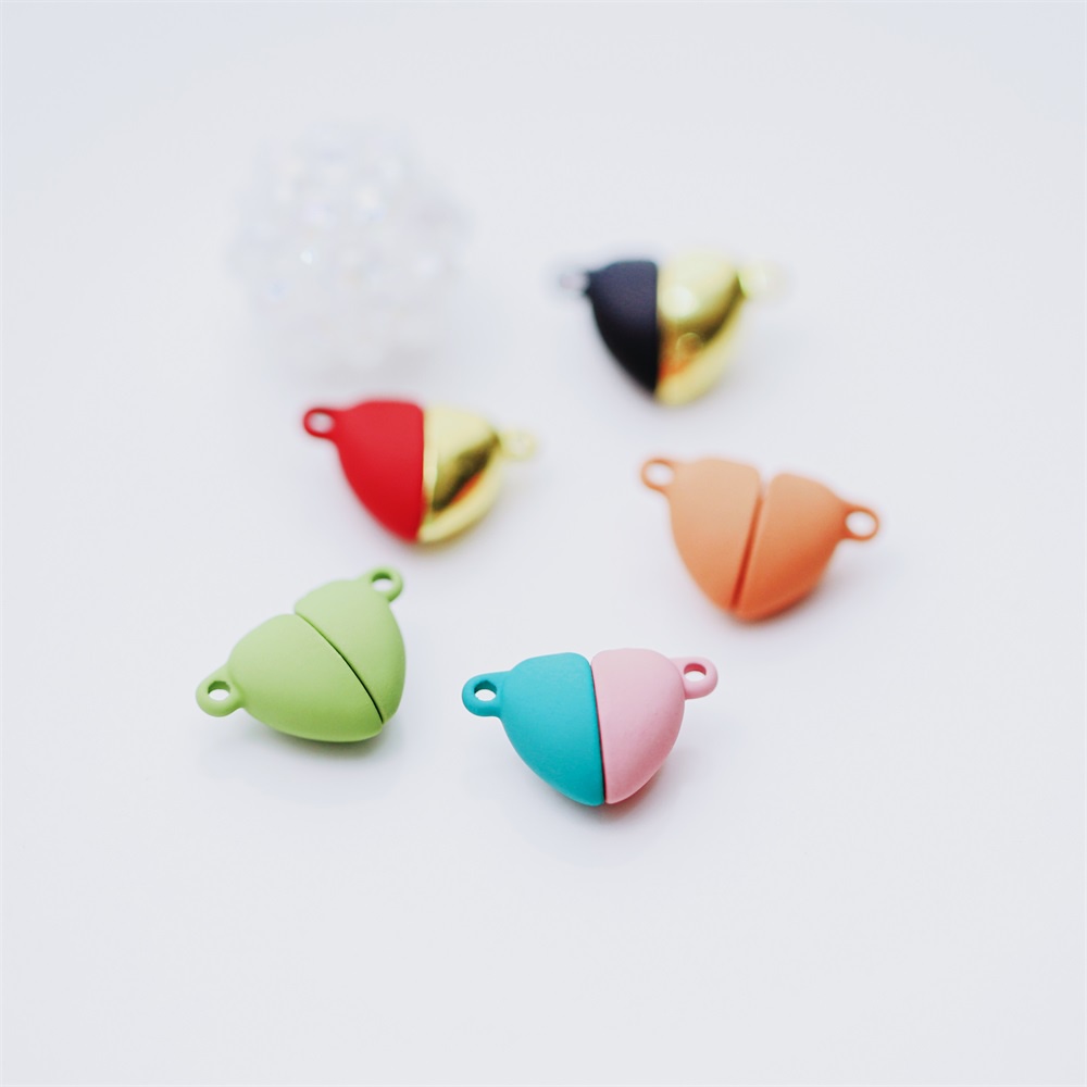 Set 5 khóa nam châm ST.KUNKKA hình trái tim dùng để làm vòng tay/ vòng cổ thời trang