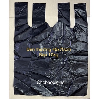 Túi xốp đen thường, túi hai quai đen thường dùng gói hàng, đựng rác (sp y hình)