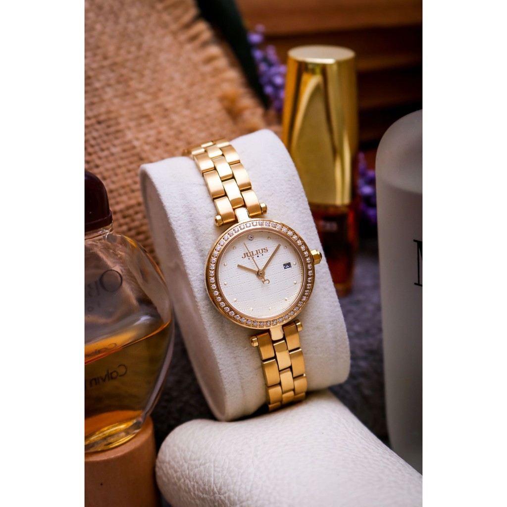 Đồng hồ nữ JS-049 JULIUS STAR Hàn Quốc kính sapphire dây thép