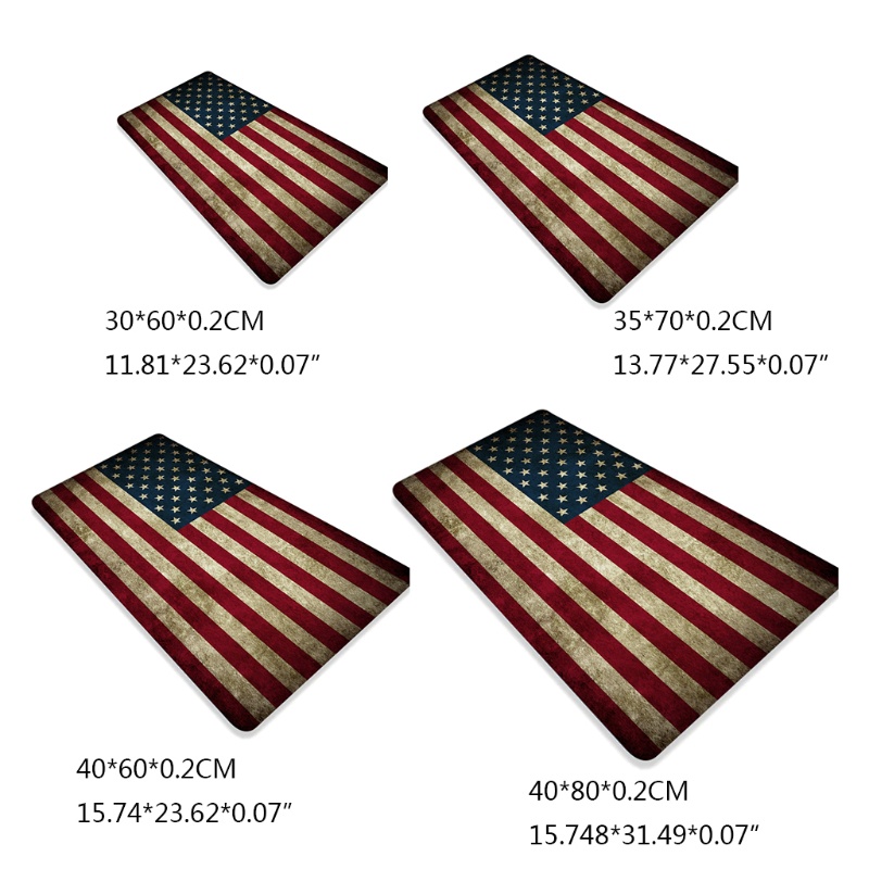 fir♞ Gaming Mouse Pad Leather Desk Mat with Non-Slip Base, American Flag Pattern Waterproof & Foldable Pad for Gamers Office & Home