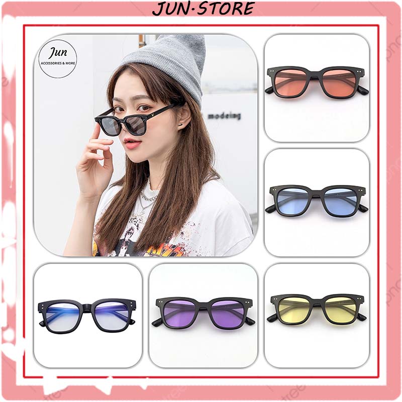 Kính Mắt Thời Trang Gọng Vuông Chữ V - Kính Mát Hàn Quốc Chống Tia Cực Tím UV400 Phong Cách Hàn Xẻng Dành Cho Nam Và Nữ